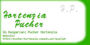 hortenzia pucher business card